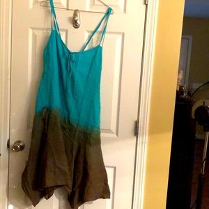 Cute fun summer dress with handkerchief hem.